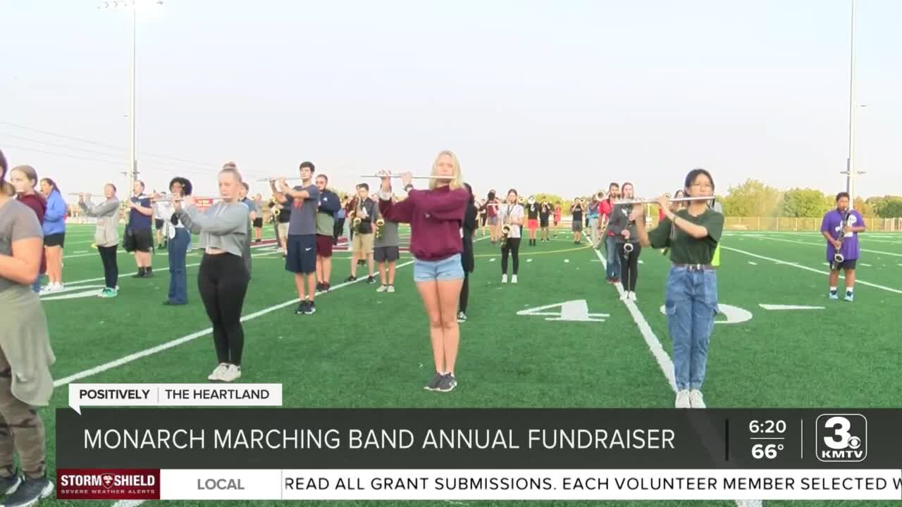 Monarch Marching Band creating smiles while raising money for the team