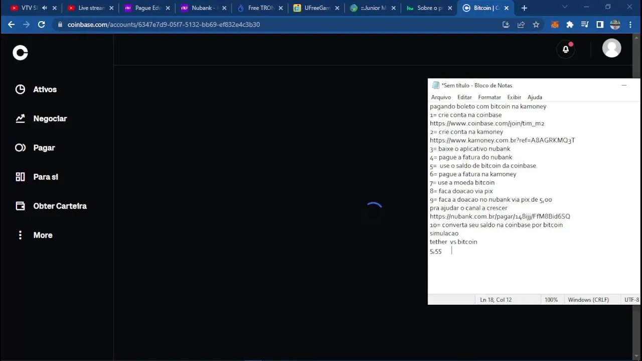 pagando boleto com bitcoin na kamoney