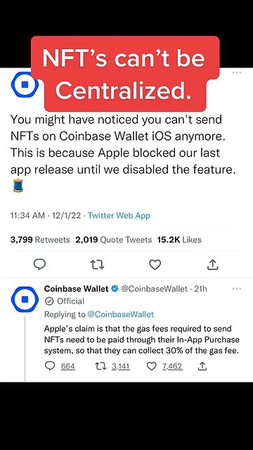 NFT’s can’t be Centralized.