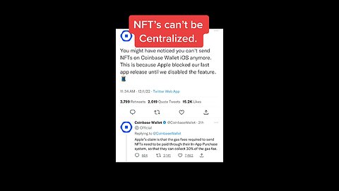 NFT’s can’t be Centralized.