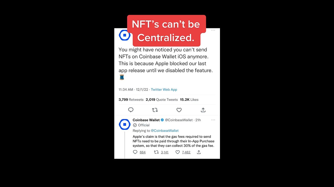 NFT’s can’t be Centralized.