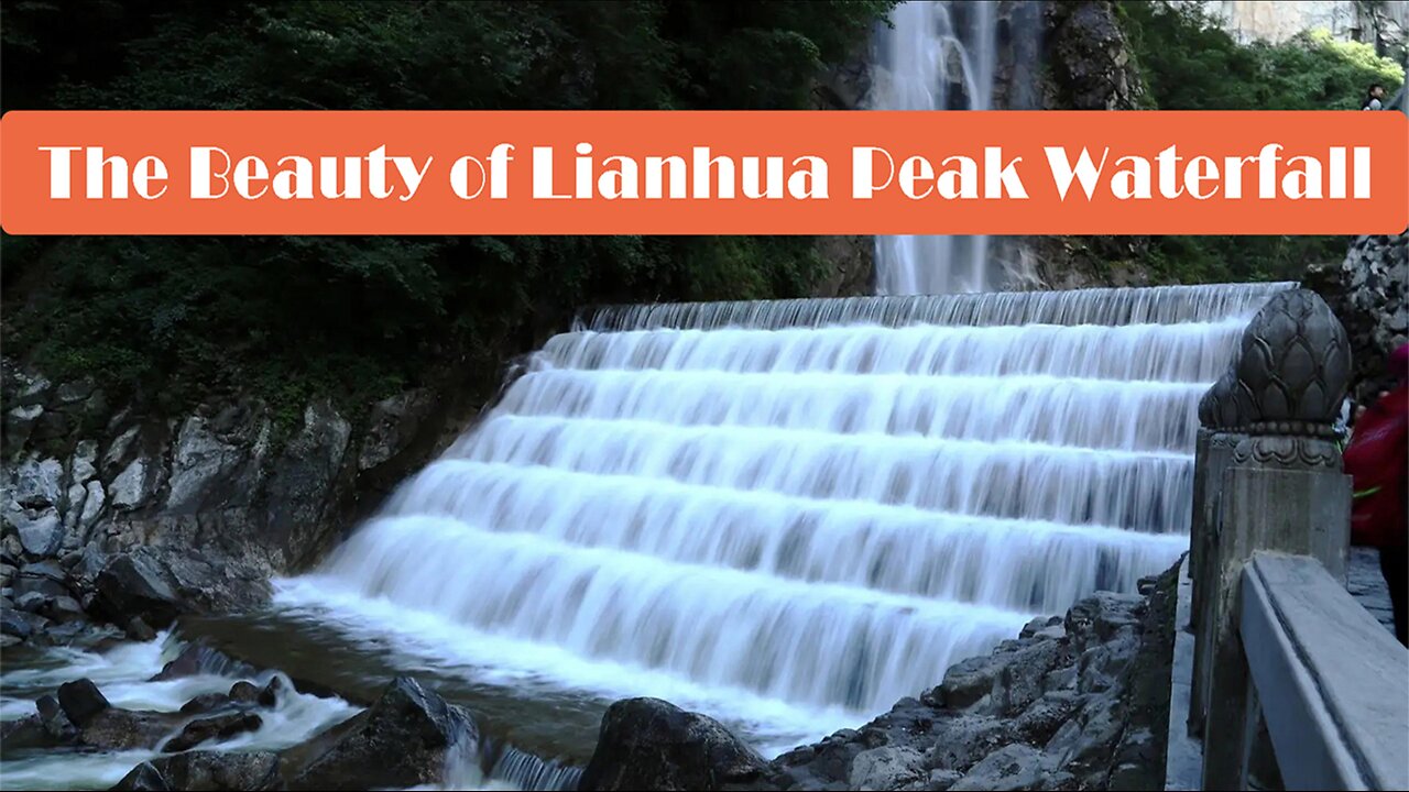 Natural Wonders: The Beauty of Lianhua Peak Waterfall in Taibai Mountain, China