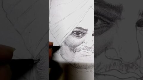 Tribute to SIDHU MOOSEWALA#RIP#ripsidhumoosewala #ytshorts #shorts #like #follow #sketch #short
