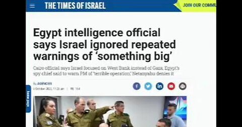 Egypt intelligence official says Israel ignored repeated warnings of ‘something big’ (#short)