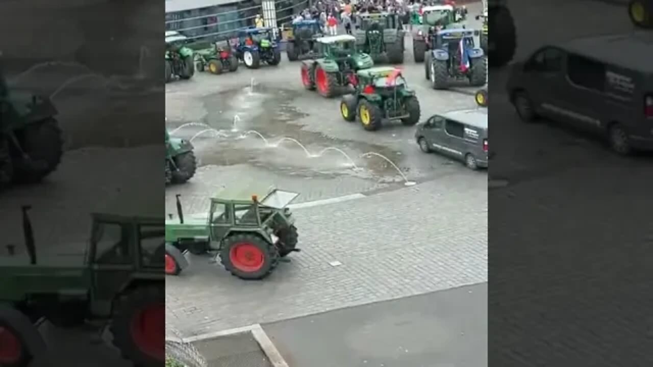 Dutch Farmers Hit Government Buildings in Veldhoven.