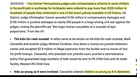 賓夕法尼亞州的法官因將兒童送入營利性監獄而獲得回扣。 他們被要求支付 2.06 億美元，但受害者可能得不到多少。