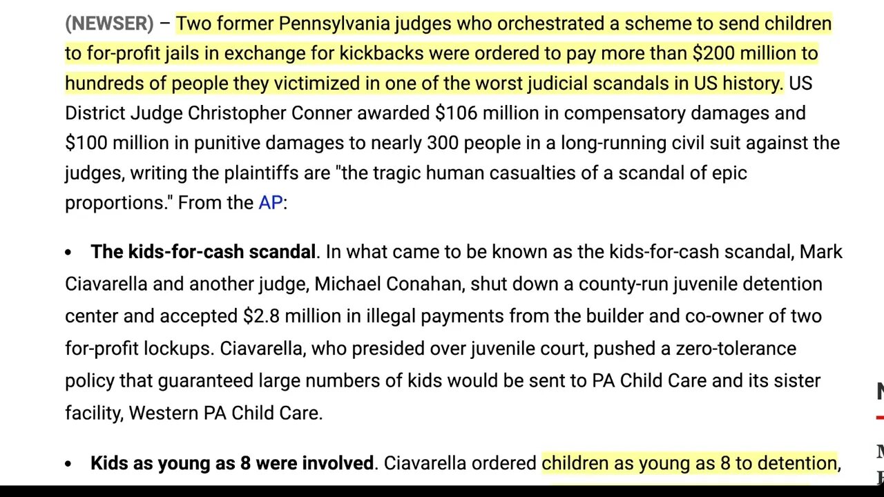 賓夕法尼亞州的法官因將兒童送入營利性監獄而獲得回扣。 他們被要求支付 2.06 億美元，但受害者可能得不到多少。