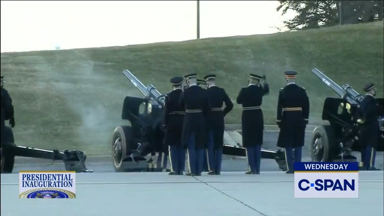 4 cannon inauguration salute for Trump (2021)