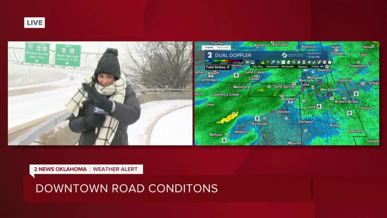 LIVE with Kaitlyn Rivas on downtown Tulsa's road conditions