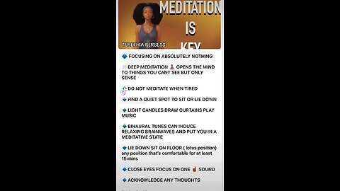 MEDITATION 🧘 IS KEY