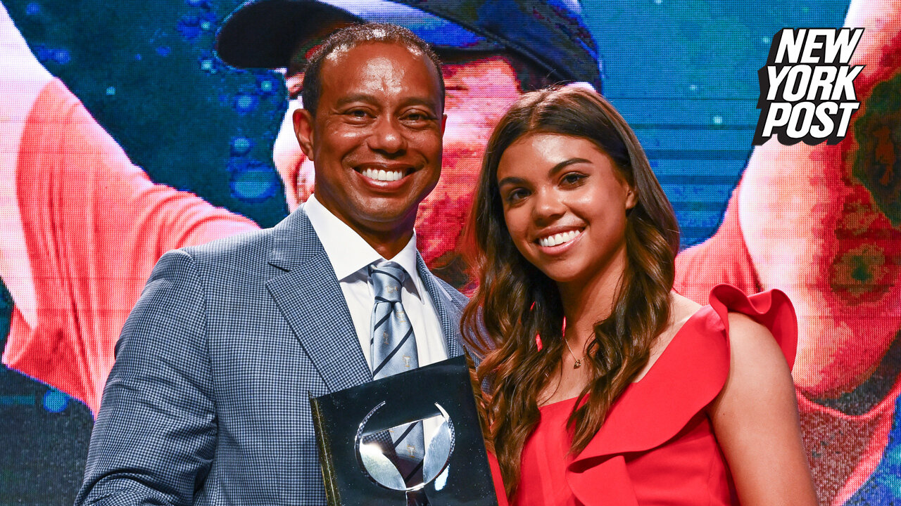 Tiger Woods brought to tears by daughter's show-stealing Hall of Fame speech