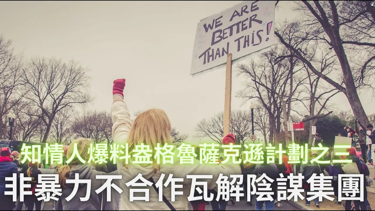 吹哨人爆料“盎格魯薩克遜計劃”之三 非暴力不合作迅速瓦解他們