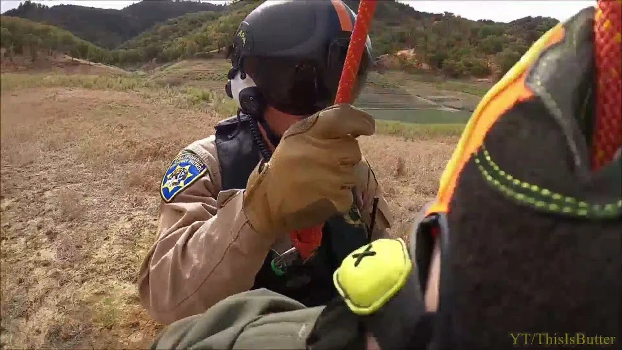 CHP Air Operations rescues an injured horseback rider at Lake Sonoma