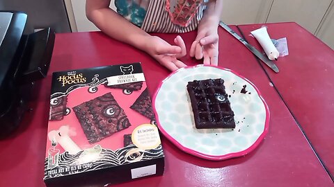 Hocus Pocus Brownies in the Waffle Iron