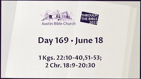 Through the Bible 2022 (Day 169)