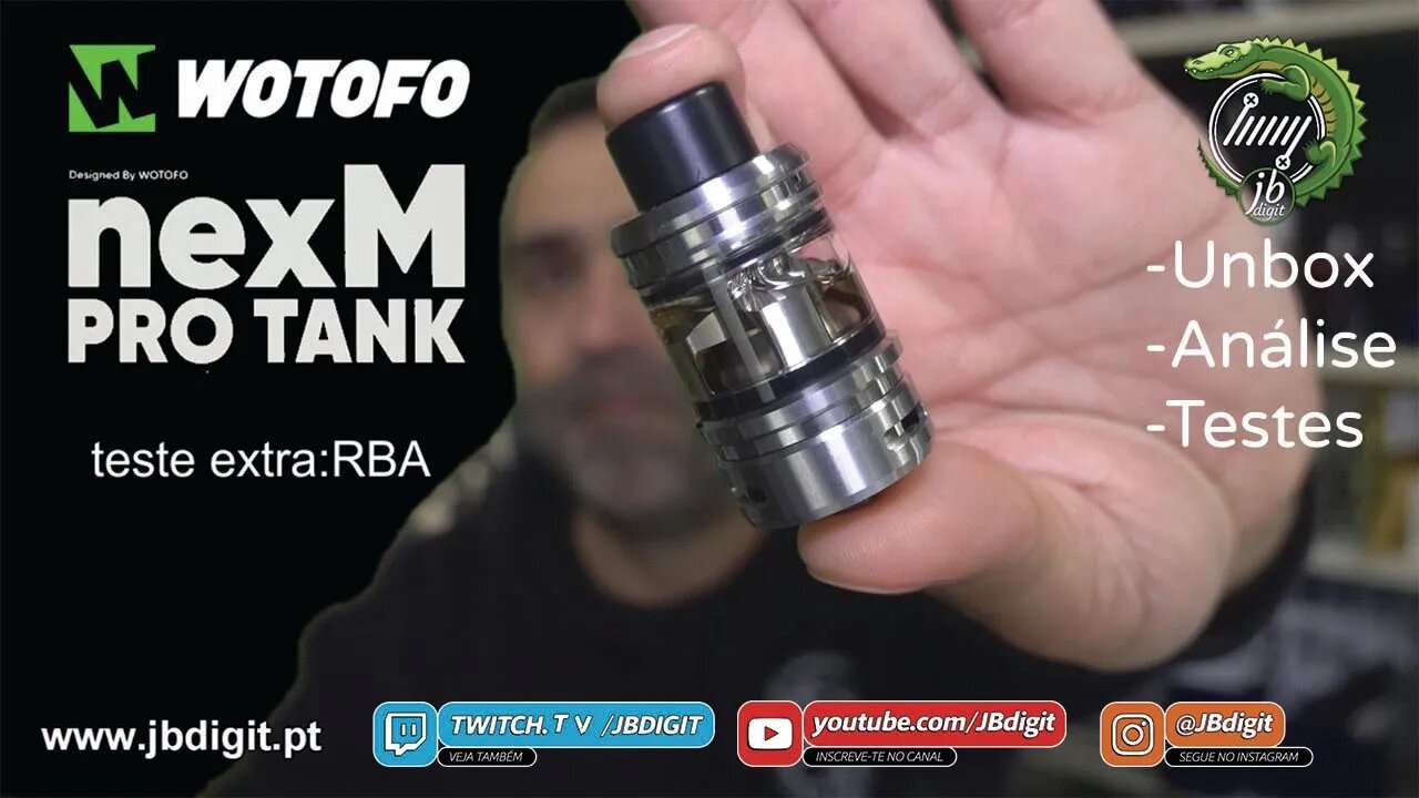 [PT] Wotofo nexM Pro Tank - teste com RBA - O Tanque que se transforma num RTA?