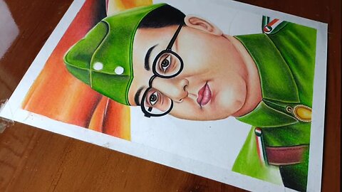 Neta ji Subhash Chandra Bose drawing