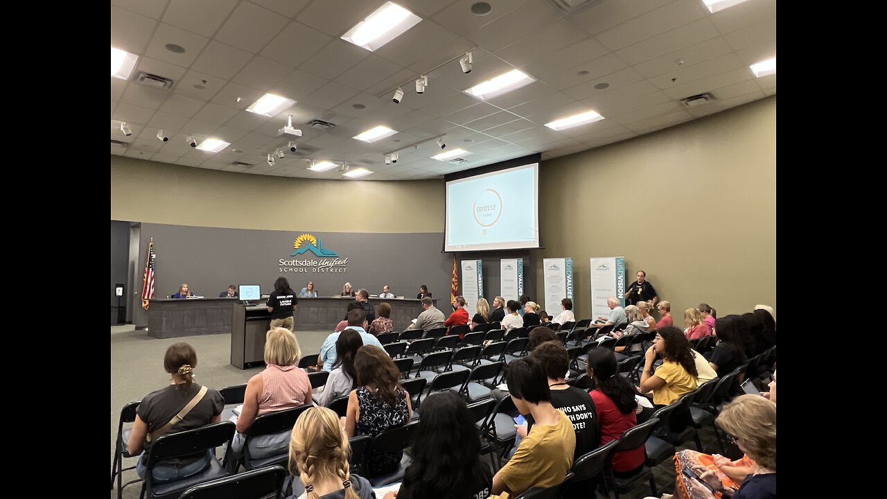 Students speaking at the Scottsdale School District meeting - Radical Climate change activists