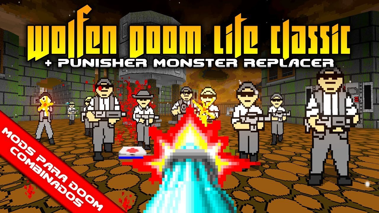 Wolf ‘En Doom Lite Classic Weapons Only + Punisher Monster Replacer [Mods para Doom Combinados]