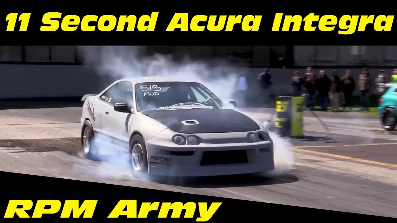 11 Second Turbo Acura Integra Drag Racing