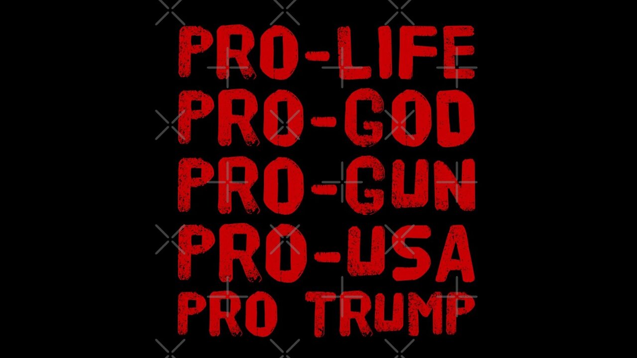 PRO-LIFE PRO-GOD PRO-GUN PRO-USA PRO TRUMP