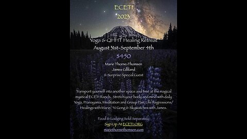 Yoga QHHT Healing Retreat ECETI August 31- September 4th.