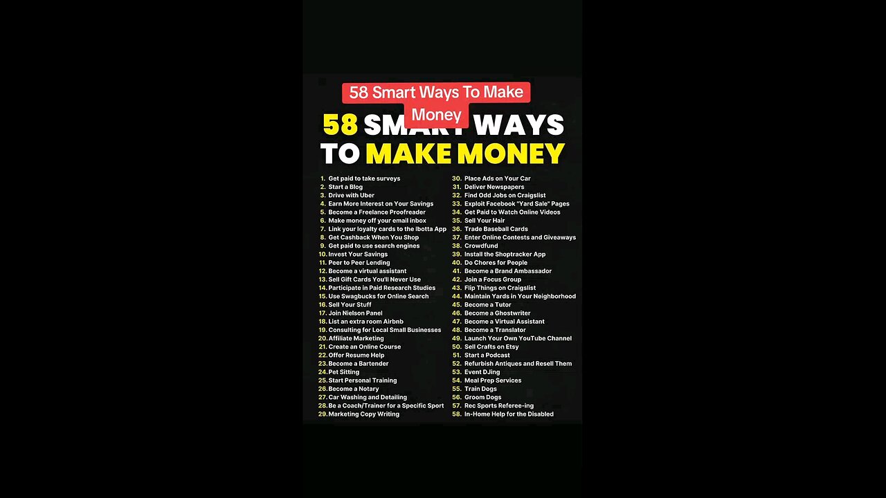 58 ways to make money