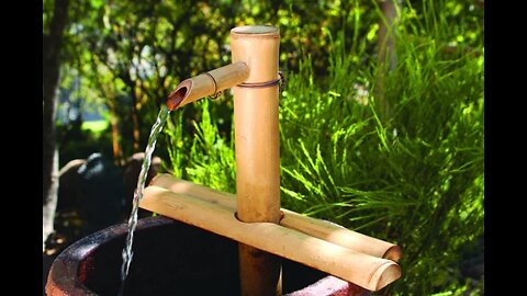 Bamboo Fountain and Fan ASMR