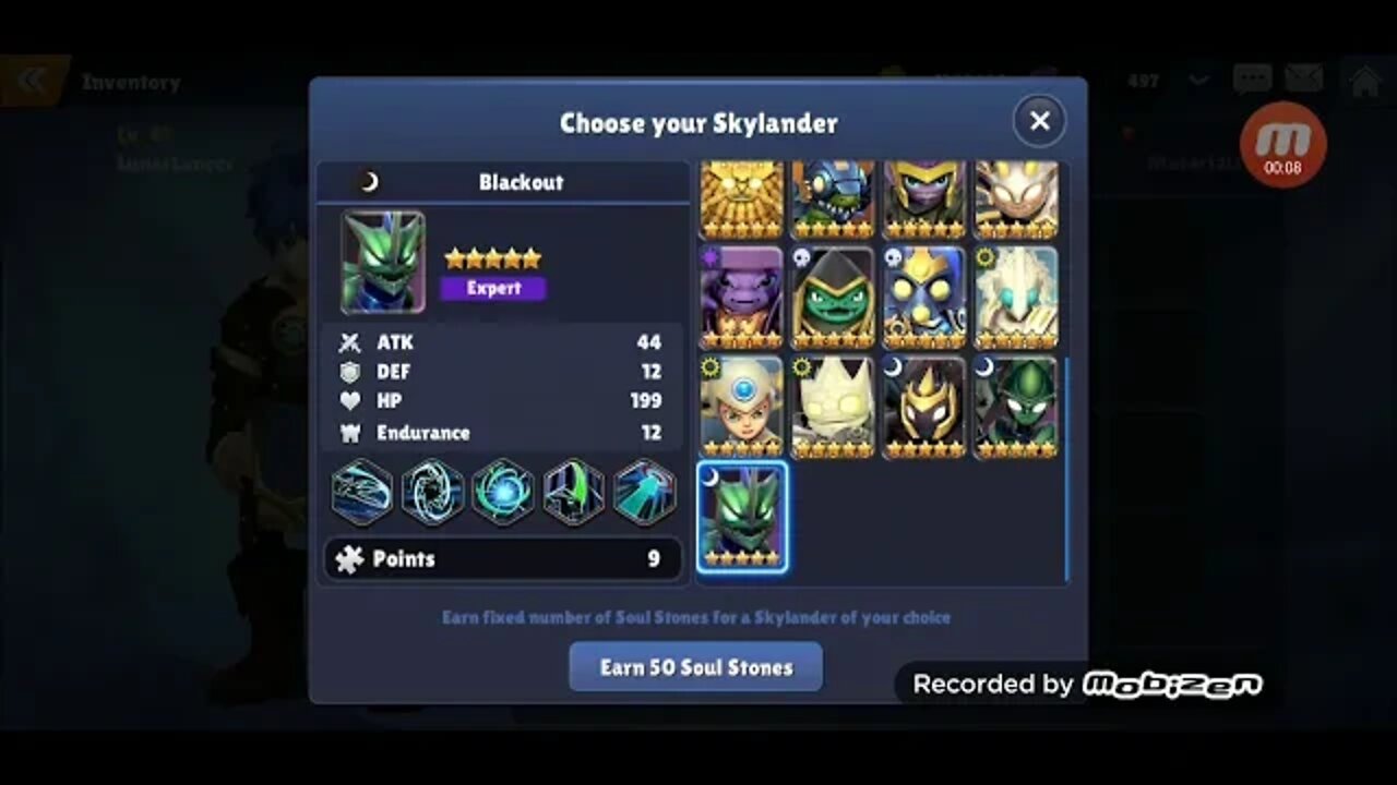 Won a special Blackout scroll! Skylanders: Ring of Heros