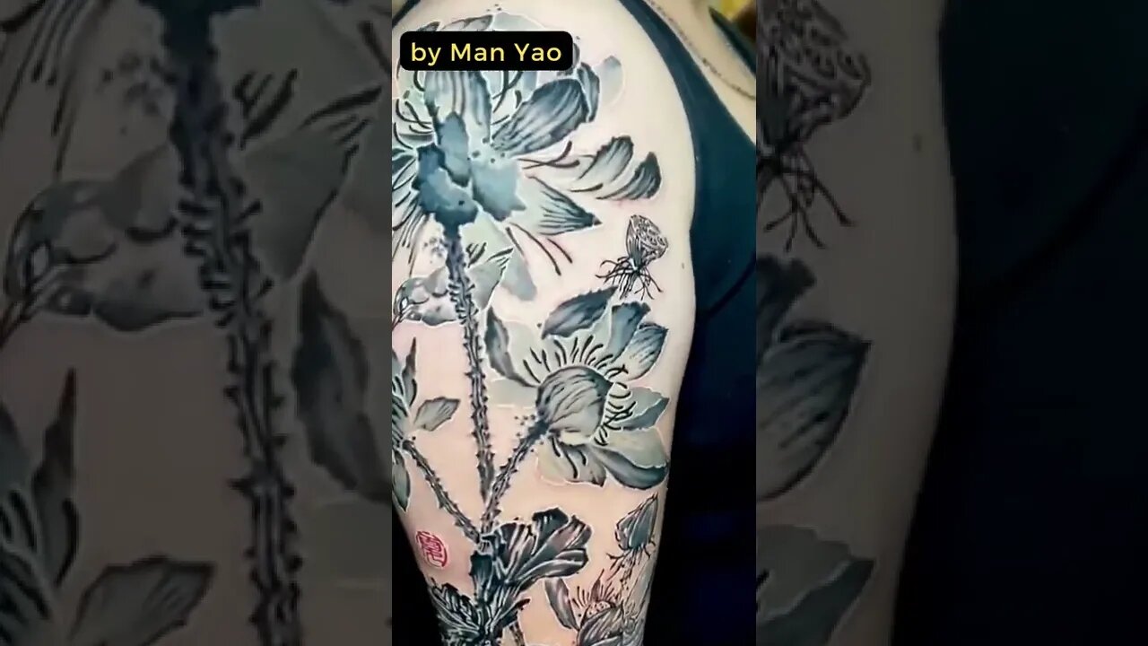 Stunning coverup by Man Yao #shorts #tattoos #inked #youtubeshorts