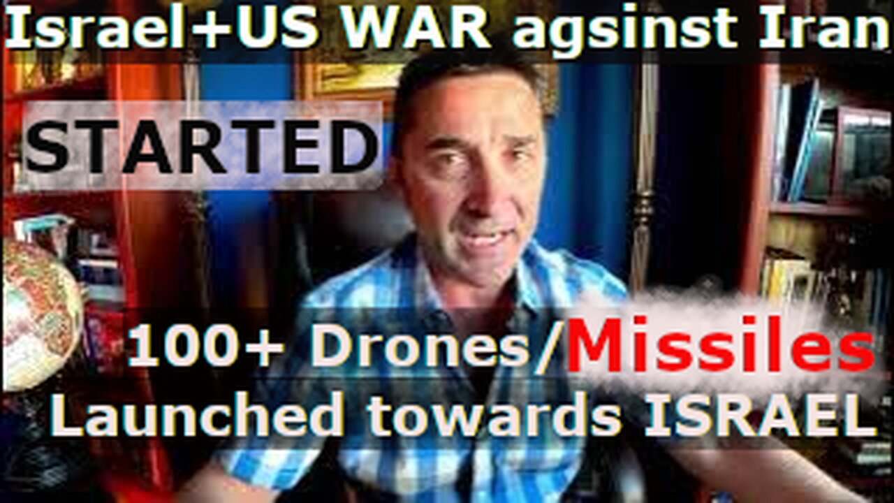 Israel/US-Iran WAR started. Iran launched more than 100 Drones+Ballistic Missiles on Israel