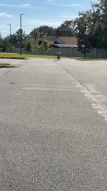 My daughter riding bike