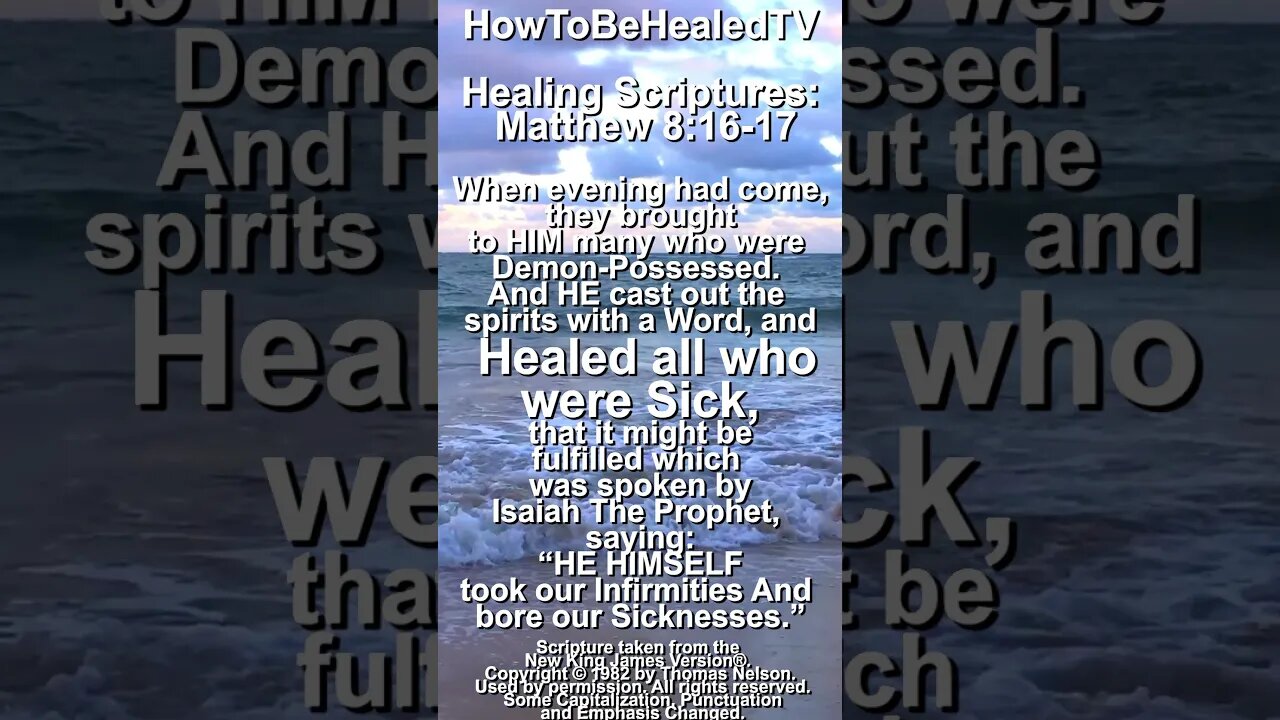 Healing Scriptures Concepts 📖 Physical + Mental Healing ✝️ Matthew 8:16-17 🙏Isaiah 53 #Isaiah53