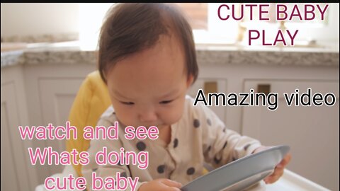 Cute baby// baby eating//baby playing