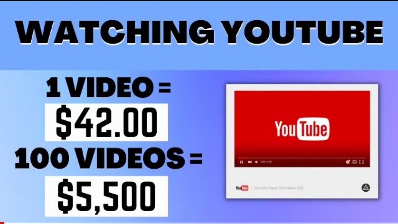 Earn$5,500 watching YouTube videos (make money watching YouTube videos)