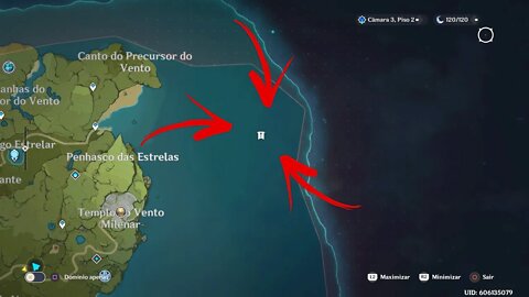 Ilha escondida em Genshin Impact