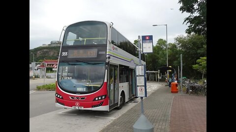 MTR Volvo B9TL 355 @ K51 to Tai Lam 港鐵巴士355行走K51線往大欖行車片段
