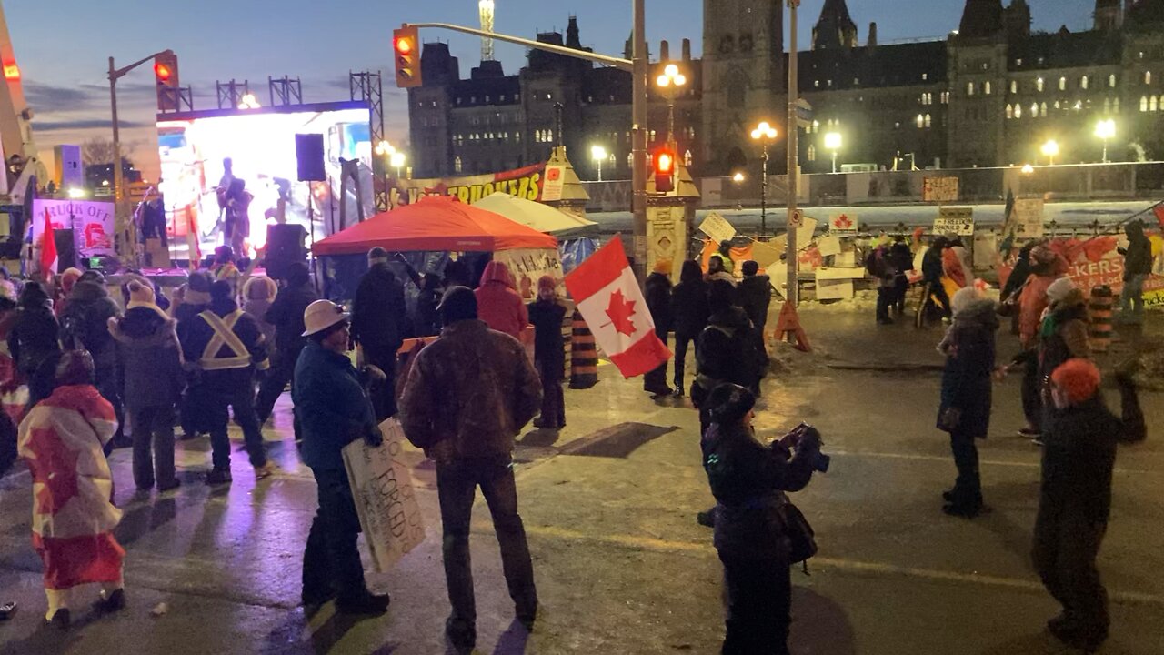 Convoy Ottawa Sunday evening. Peaceful and Calm