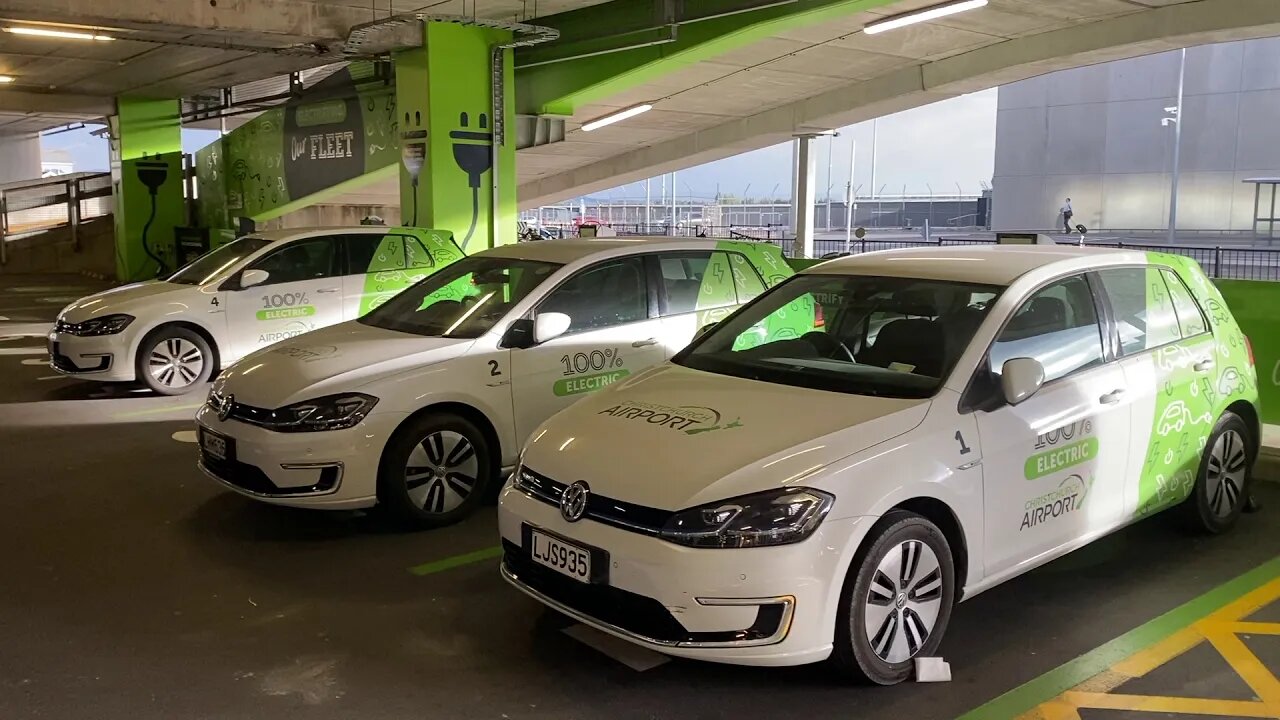 Christchurch Airport Electric Vehicle Pool EV100