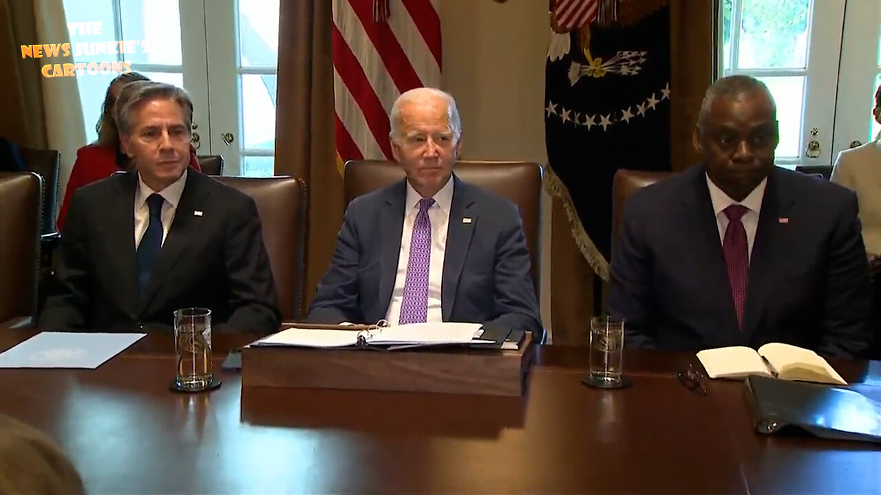 The "Big Guy" Biden stares off into the abyss as reporters ask him questions before they are kicked out of the room.