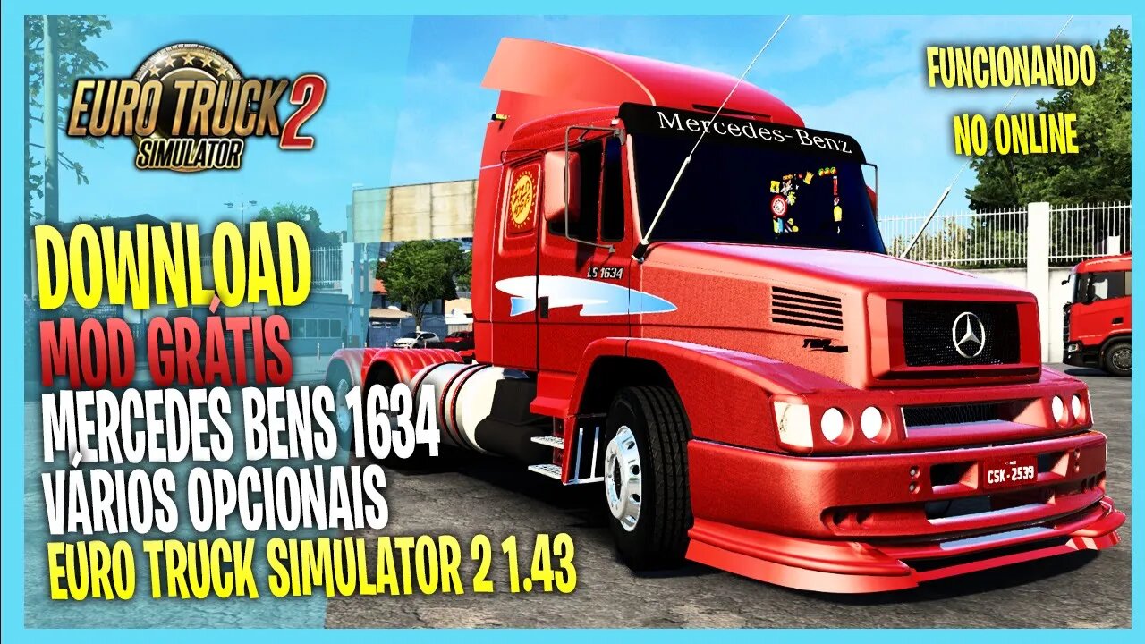 ▶️ETS2 Mercedes Bens LS 1634 Para EURO TRUCK SIMULATOR 2 1.43