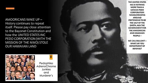THE USA INC IS NOTHING MORE THAN A SATANIC PEDO CORP MASQUERADING AS THE AMOORICAN GOVERNMENT-NOT
