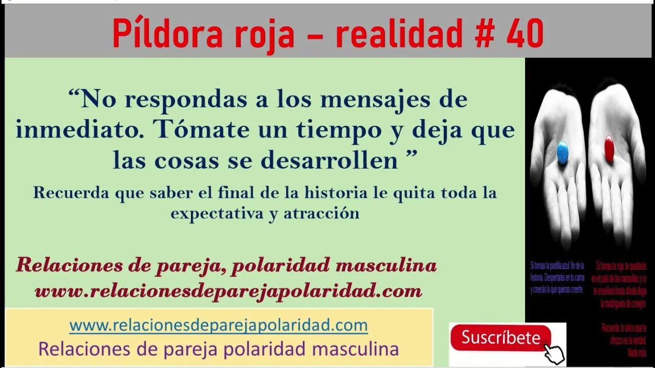 Píldora roja – realidad # 40