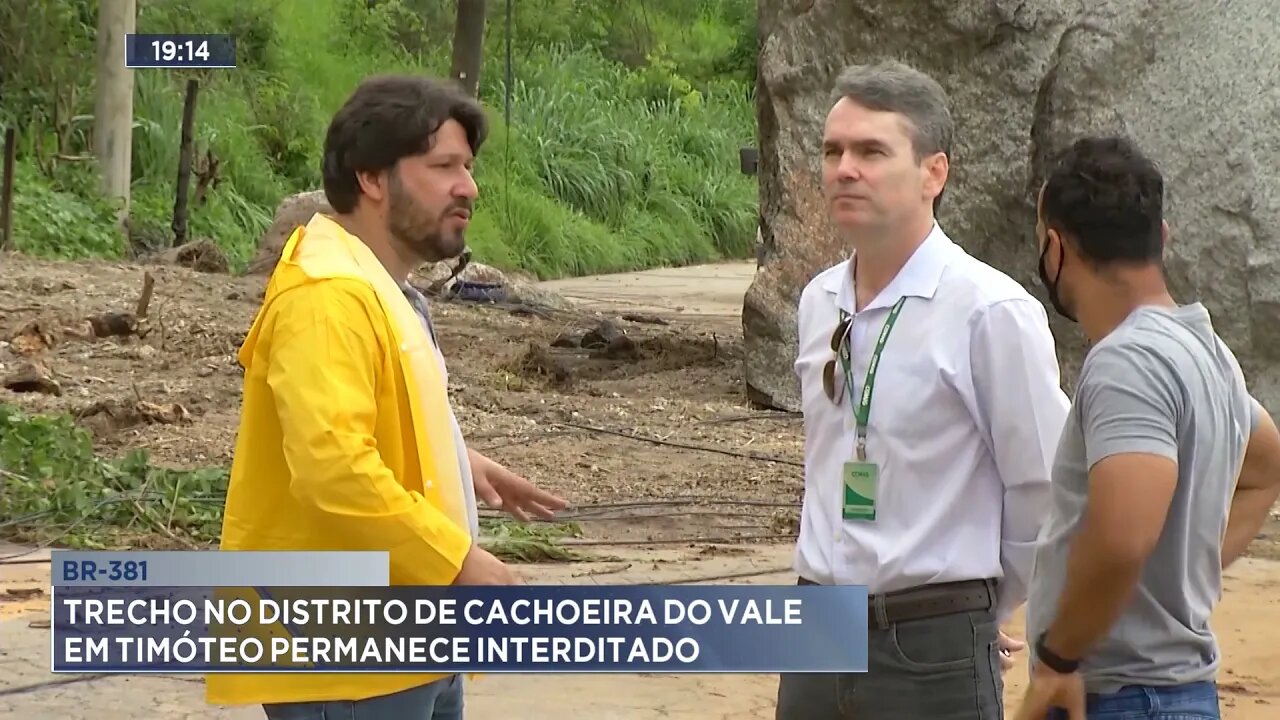 BR-381: Trecho no distrito de cachoeira do vale em Timóteo permanece interditado