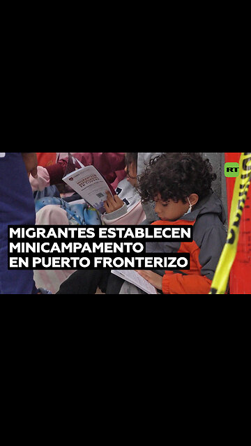 Migrantes en desesperación: establecen minicampamento en un punto peatonal fronterizo