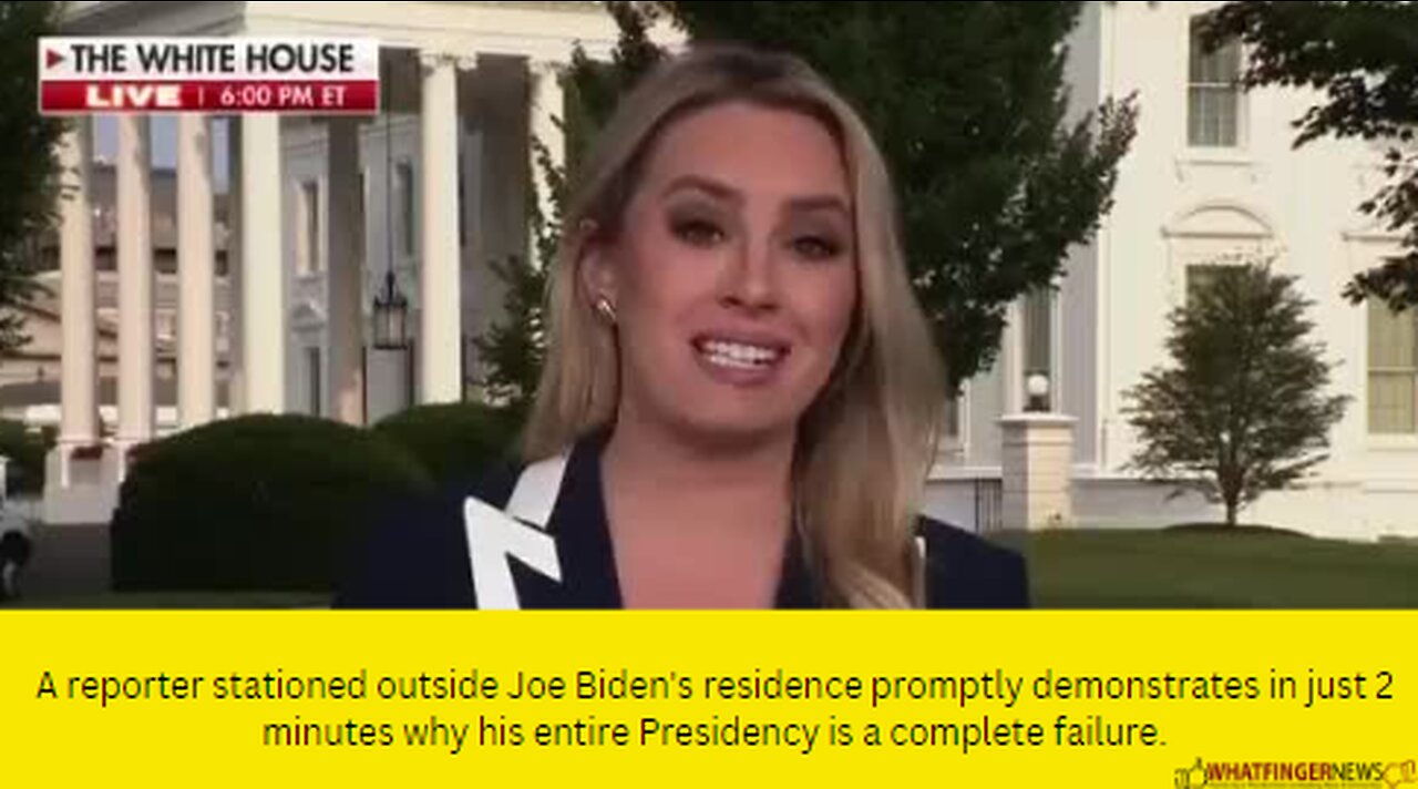 A reporter stationed outside Joe Biden's residence promptly demonstrates in just 2 minutes