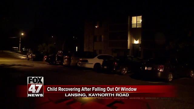 Boy injured in fall from third story window