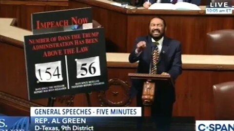 "WE MUST IMPEACH THIS PRESIDENT!" Congressman Al Green