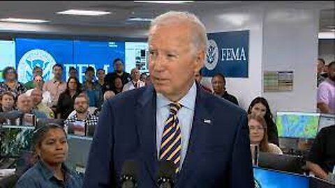 Biden visits the FEMA office following Hurricane Idalia