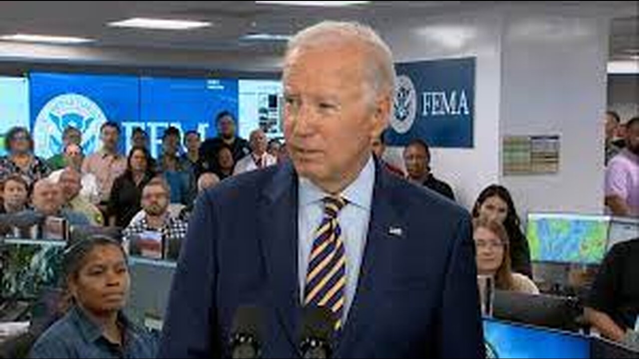 Biden visits the FEMA office following Hurricane Idalia